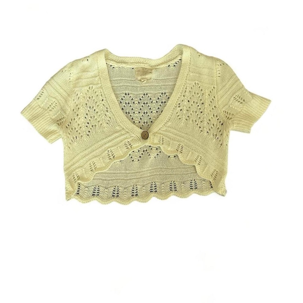 White Knit Crop Top